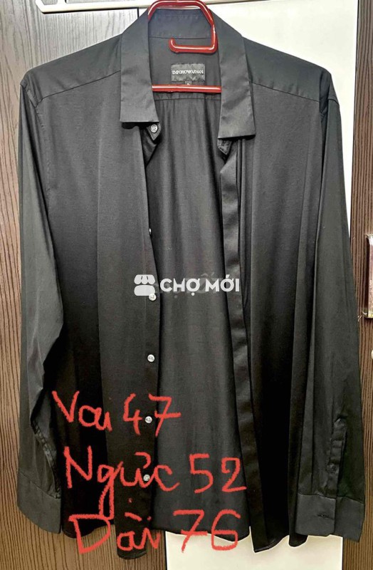 Fix 150k. Áo sơmi đen Emporio Armani sz 78kg + Quà