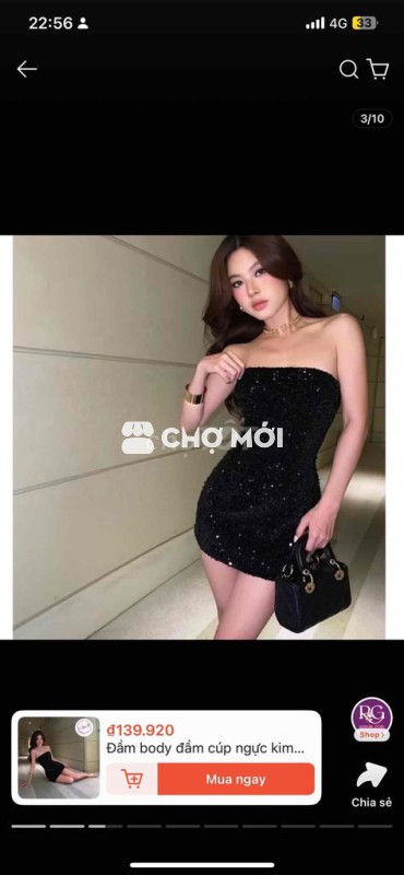 đầm body cúp ngực kim sa