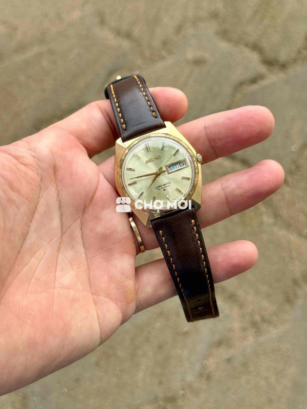 Đồng hồ Seiko LM bọc vàng nguyên zin bén cạnh
