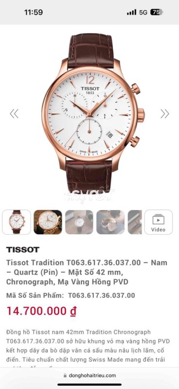 mình cần bán đồng hồ tissot xách tay thuỵ sĩ