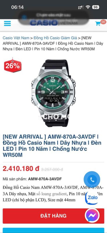 Đồng hồ Casio chính hãng. còn bh dài. xài lướt