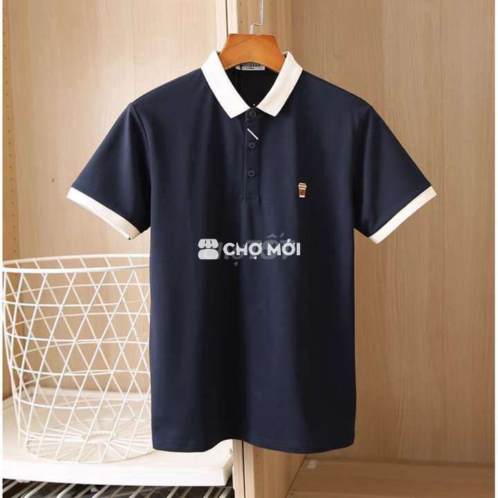 ÁO THUN CỘC TAY NAM, CỔ BẺ MIX HỌA TIẾT THÊU HÌNh