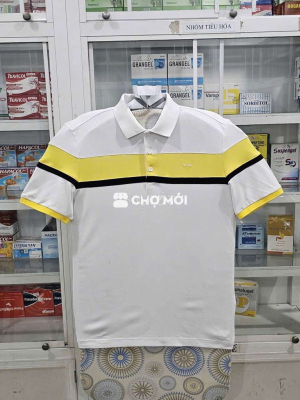Áo thun Polo Luouis castel màu trắng phối