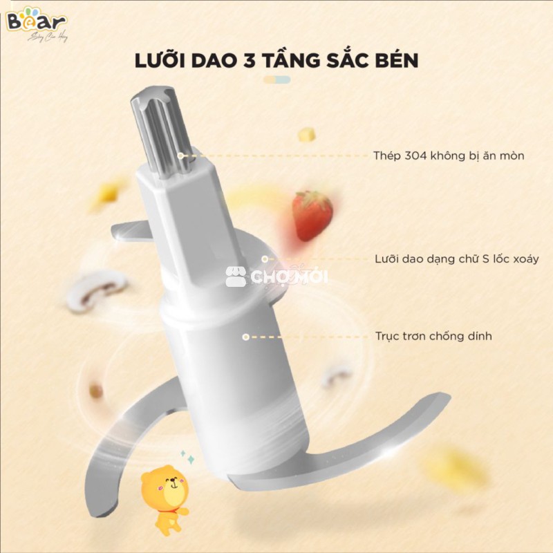 { FREESHIP } Máy xay ăn dặm 0,6L Bear Xay đa năng