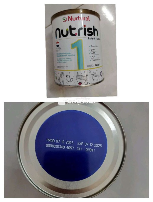 2 lon sữa sơ sinh dale như hình