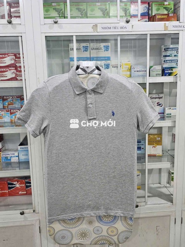 Áo thun Polo USPA màu xám phối