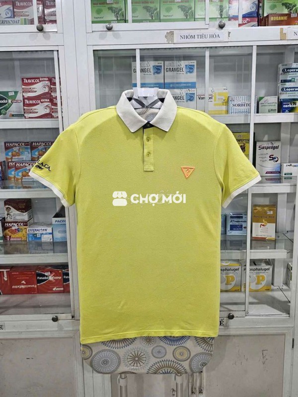 Áo thun Polo Guess màu cốm phối