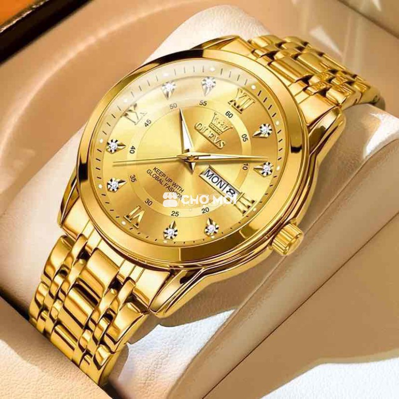 Đồng hồ nam OLEVS chính hãng dây thép không gỉ chố