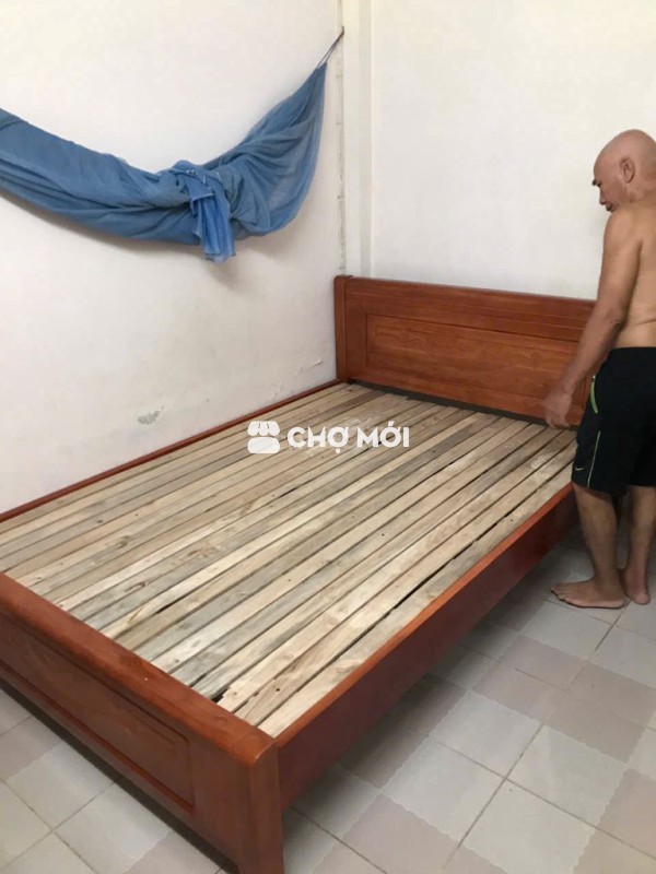 đồ co mẹ và bé giường gỗ xoan đào 1m6