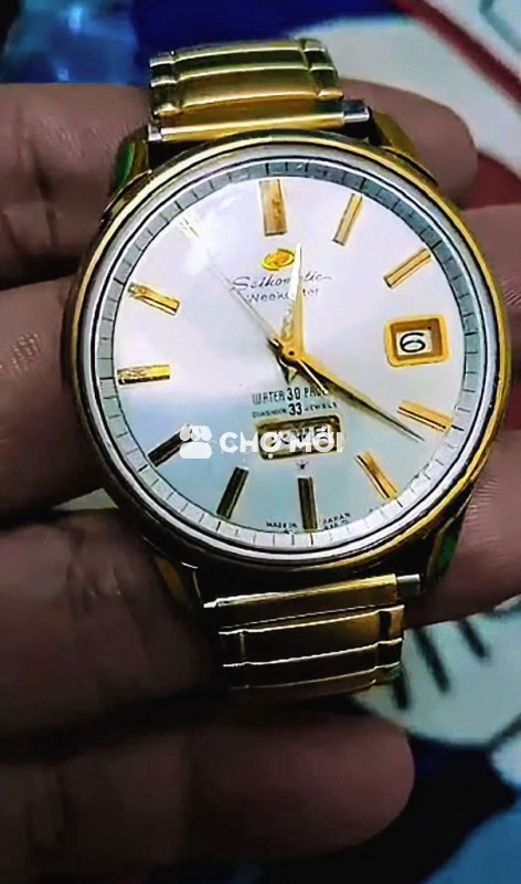 ĐỒNG HỒ CỔ XƯA BỌC VÀNG SEIKO CƠ 30 JEWEL RẤT ĐẸP
