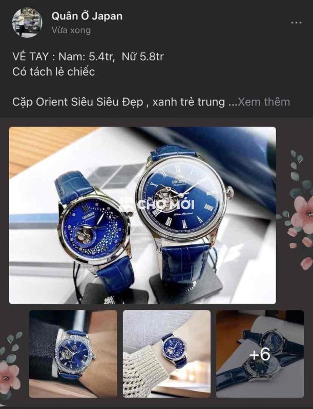 Orient cặp đôi, mua 2 tặng 1 SALE 35% nội địa Nhật