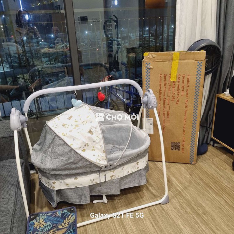 Pass nôi điện đung đưa cho bé nằm được từ sơ sinh