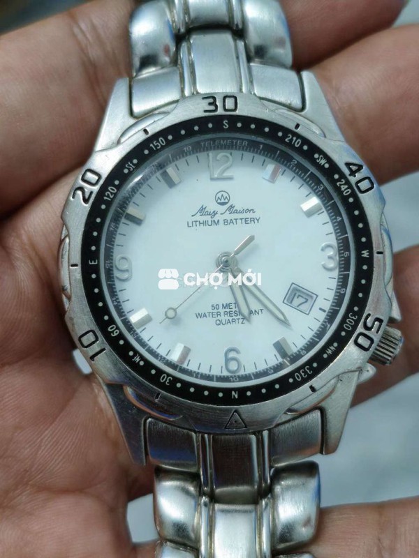 Đồng hồ Nhật, size 38mm, 1 lịch,2 lòng. Niềng xoay