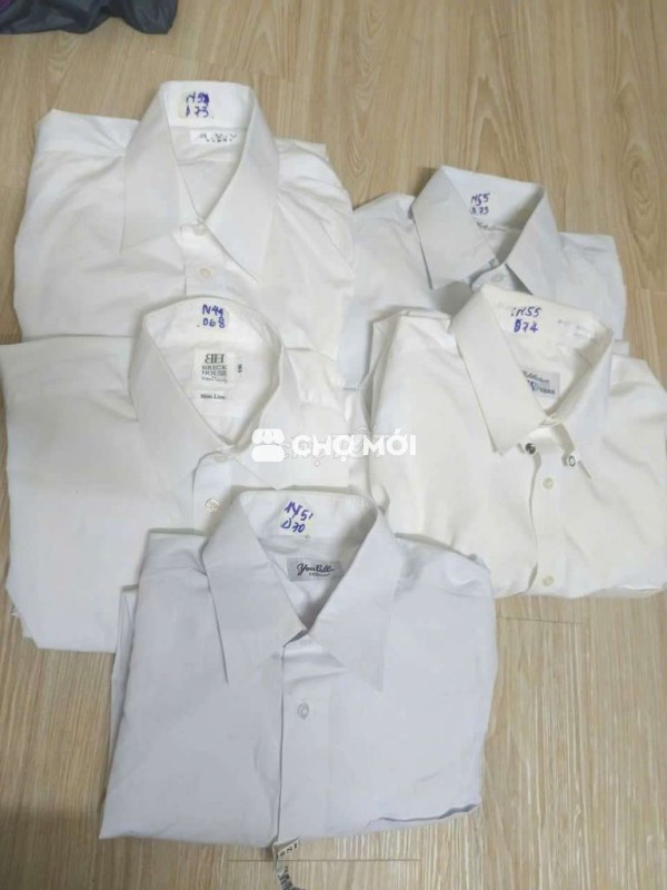 Áo sơ mi Trắng tay dài tuyển Nhật sz S M LXl 2x 3x