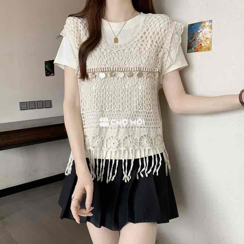 Set áo lưới đi biển xinh xắn quảng châu
