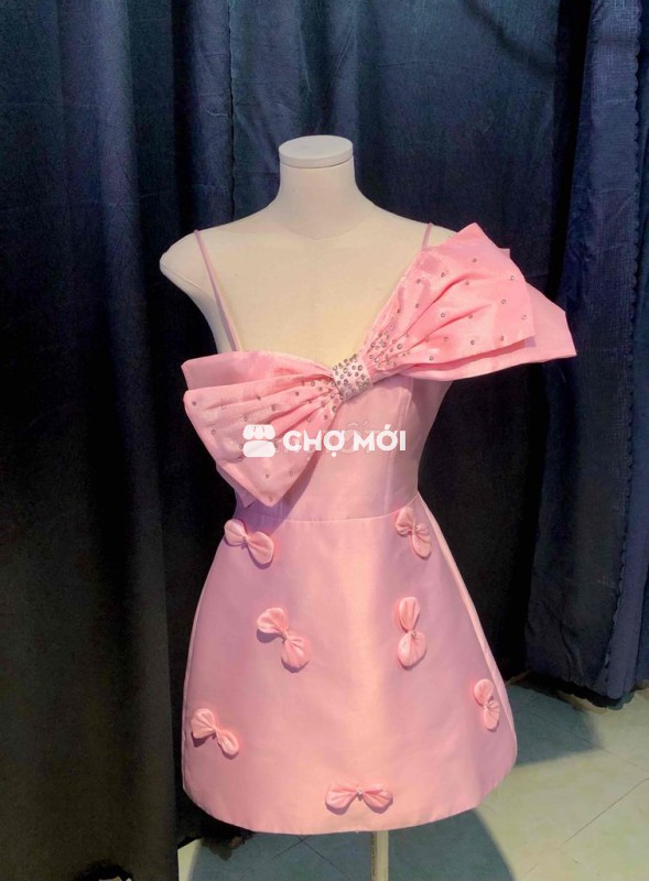 Đầm nơ hồng đi tiệc size s