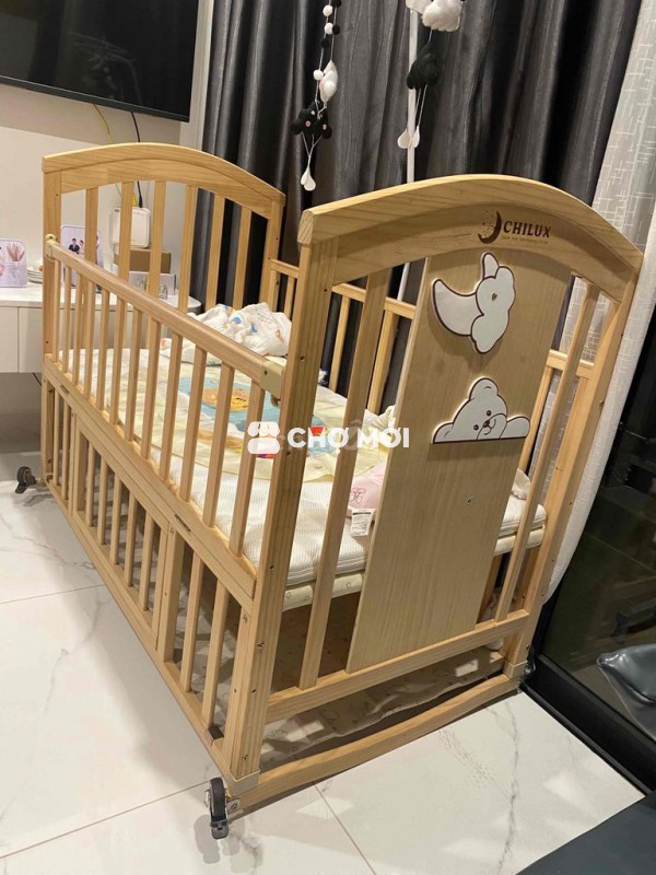 Nôi cũi cho bé Chilux Peace Natural - 6 chế độ