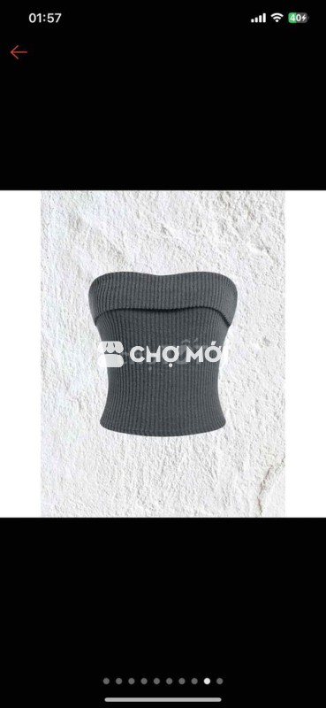45-85kg Áo ống croptop thun gân len dày co giãn
