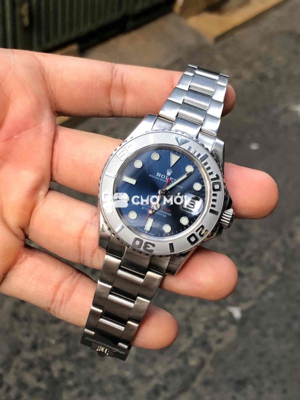 Ru Lách Yacht Master máy cơ auto Miyota xanh Navi