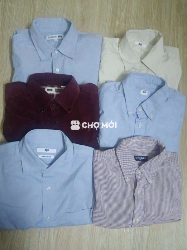 Áo Sơ mi Uni tay dài Size M 65-73kg Mới 98%