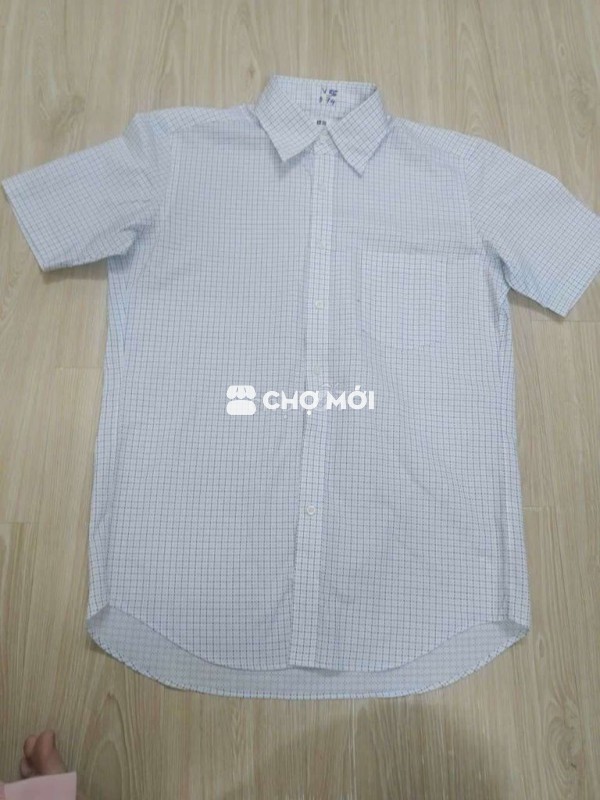 Áo Sơ mi Uni tay ngắn Size L 70- 78kg Mới 98%