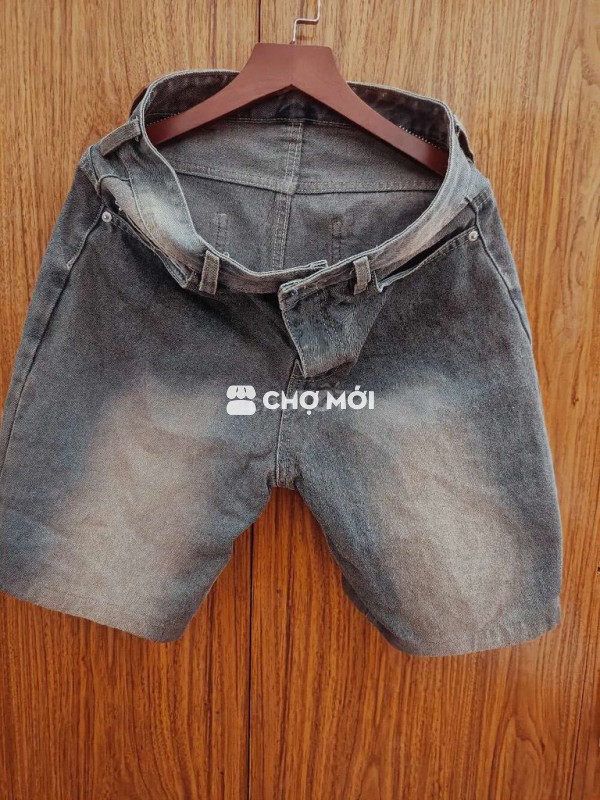 Quần short Jean nam màu xám