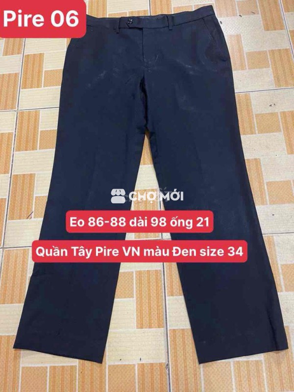 Quần Tây Pire VN màu đen size 34