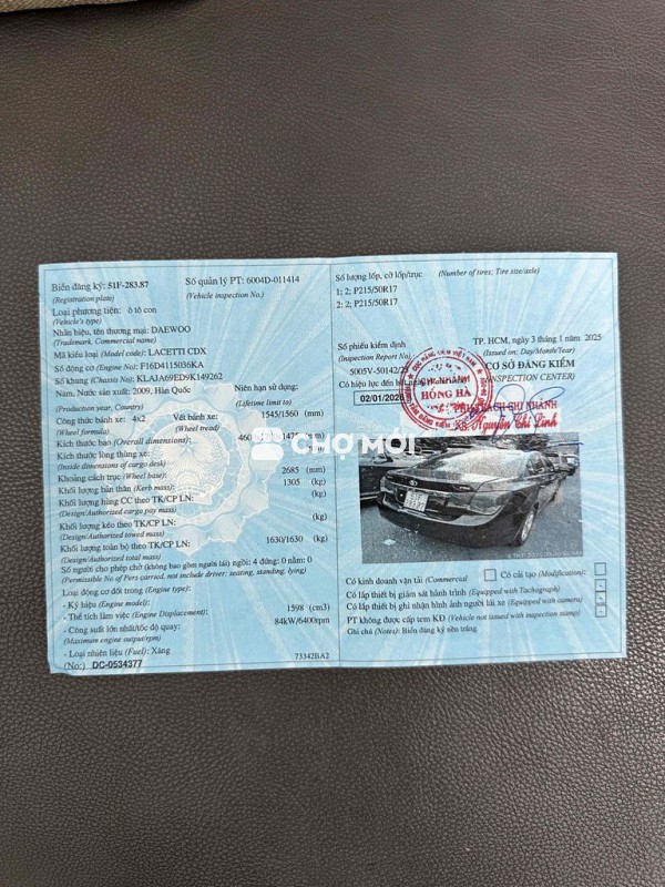 Daewoo Lacetti 2009 CDX 1.6 AT - 853262 km