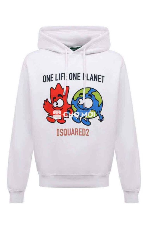 Áo hoodie DSQUARED2 cotton trắng size M