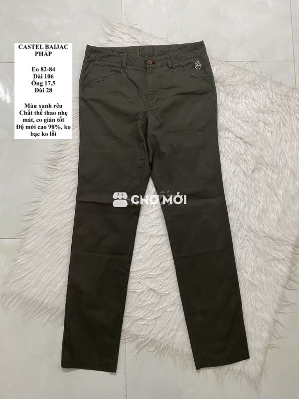 CASTEL Baijac-Quần thể thao Pháp, Size 31-32, rêu