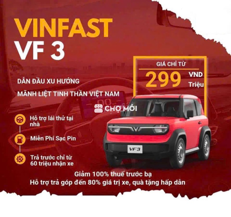 Vinfast VF 3 kèm pin 03/2025 cực chất