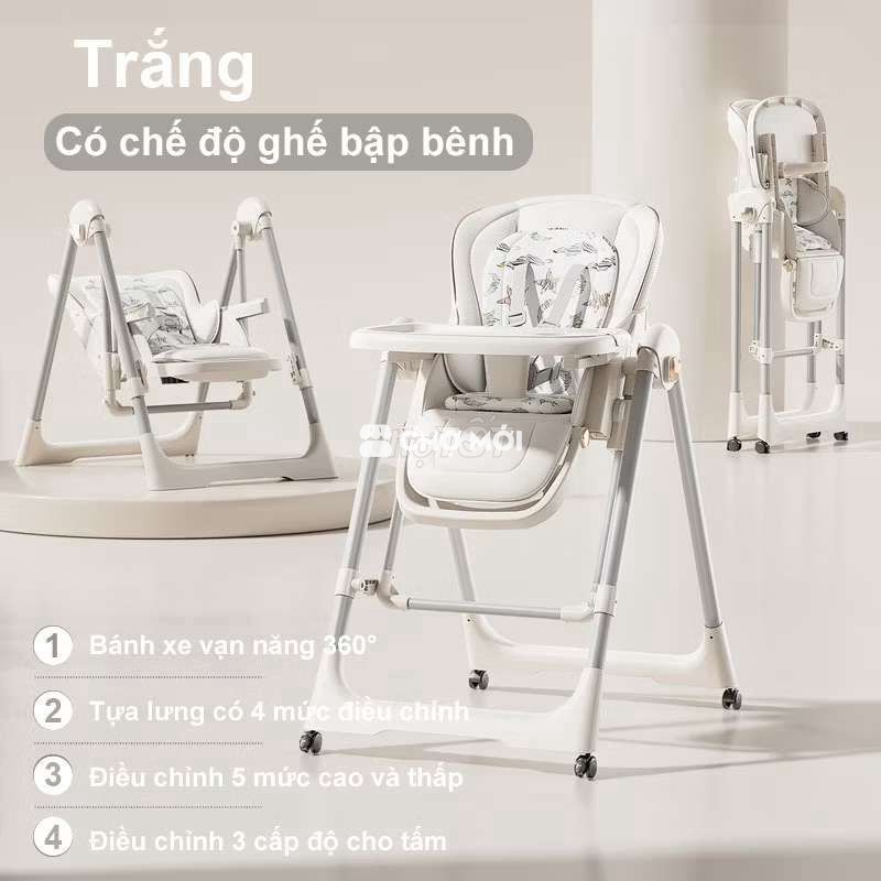 Ghế ăn dặm trẻ em gấp gọn, mới 100% chưa sử dụng