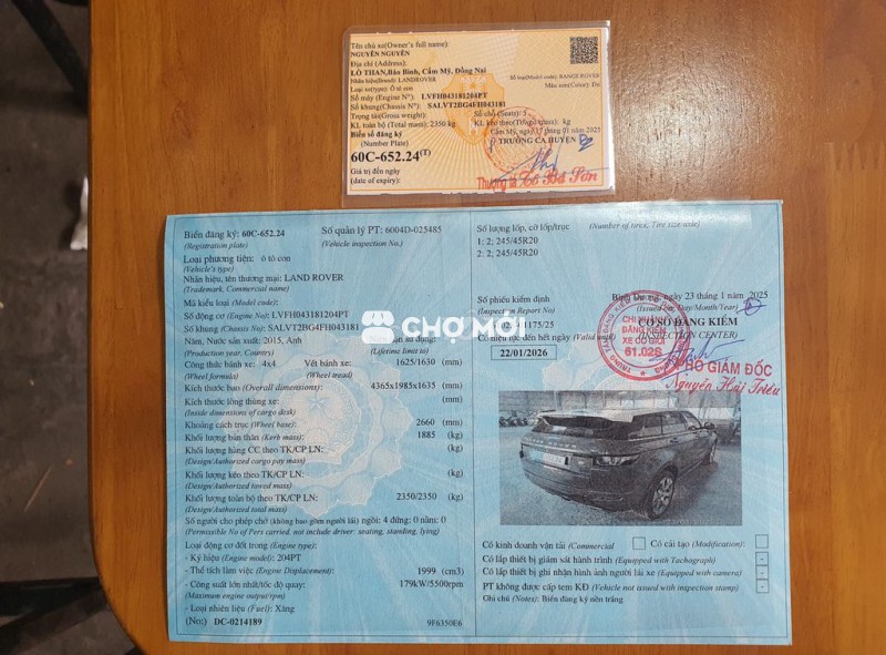 LandRover Range Rover Evoque 2015  - 105000 km