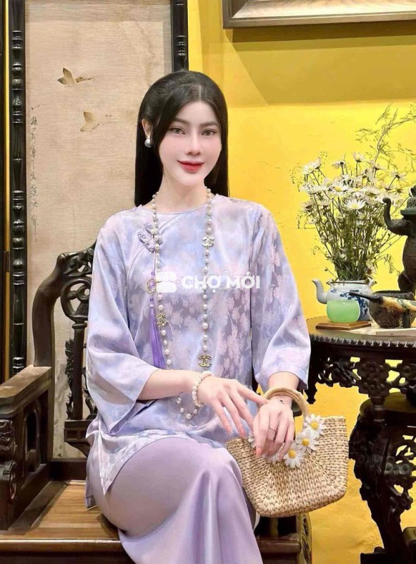 Bộ pháp phục gấm vạn thọ Tím mới 100%