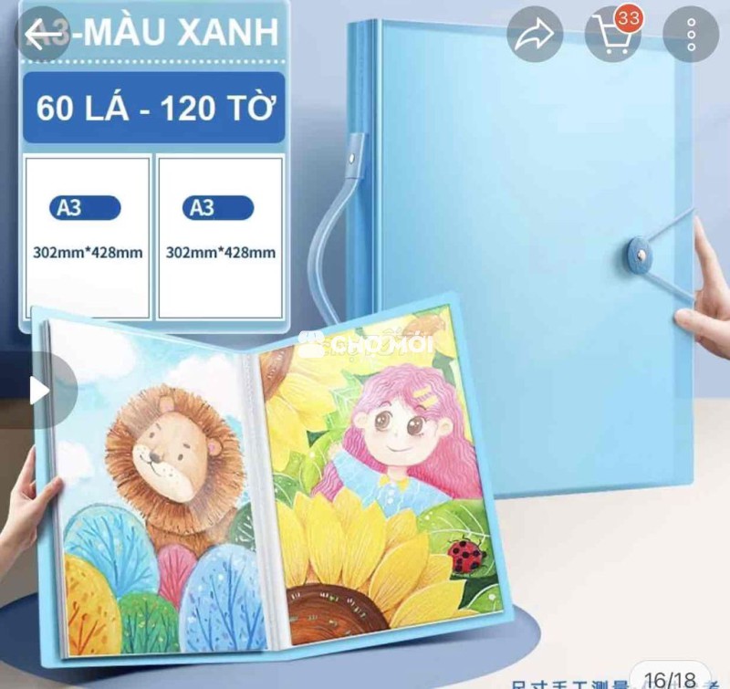 túi clear đựng giấy vẽ a 2