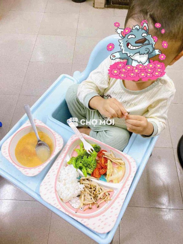 Bàn ăn dặm nhựa chắc chắn chân inox chính hãng