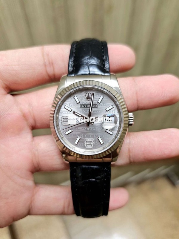Rolex 116139 Silver Wave vỏ vàng trắng 18k