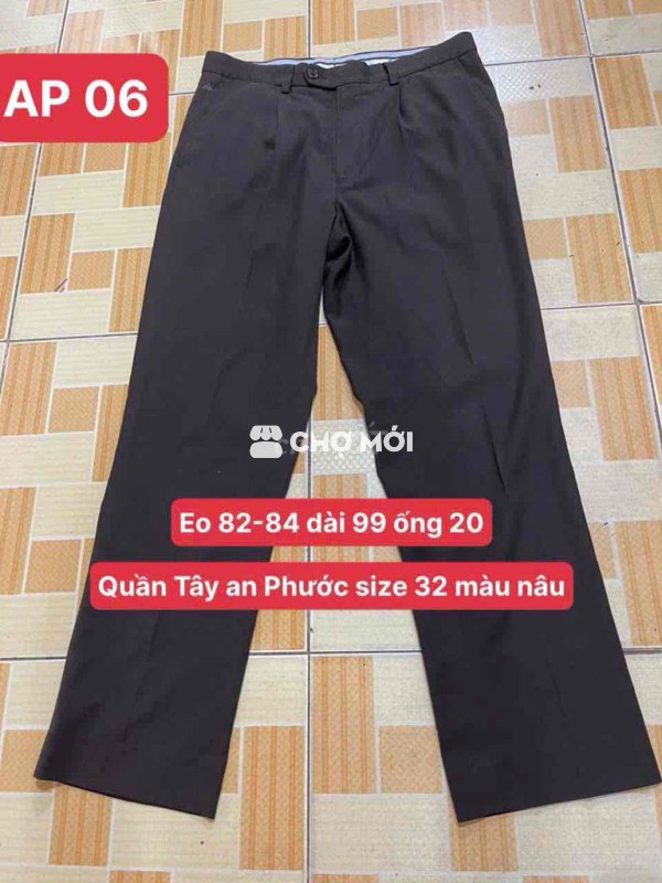 Quần Tây An Phước size 32 màu nâu