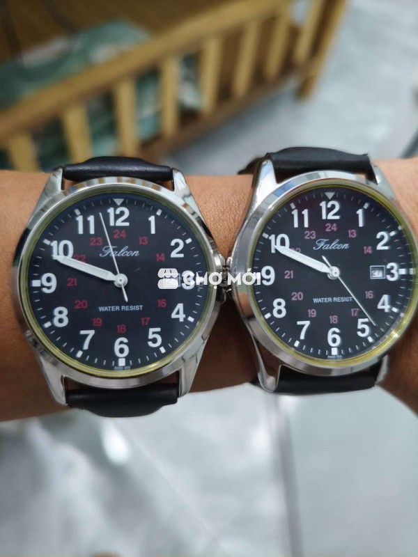 Cặp đồng hồ Nhật, size 38mm,1 lịch, vỏ inoc& dâyđa