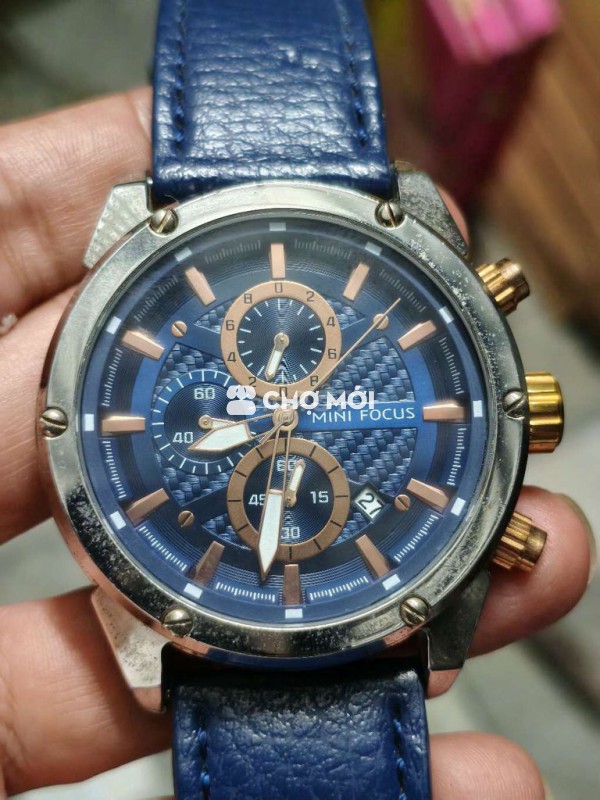 Đồng hồ Nhật size 47mm, 3 cổt 6 kim, 1 lịch,dây da