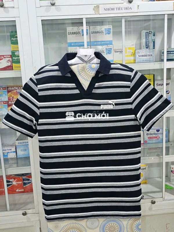 Áo thun Polo  Puma màu đen phối