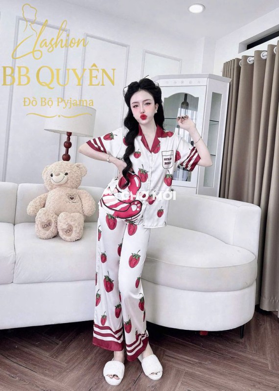 SET PYJAMA LỤA LATIN CD CỔ VEST | Freesize 50–75kg