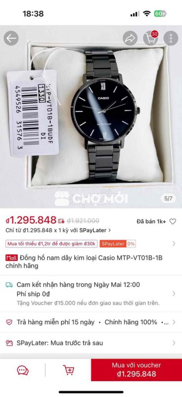 pass đồng hồ casio new 100%