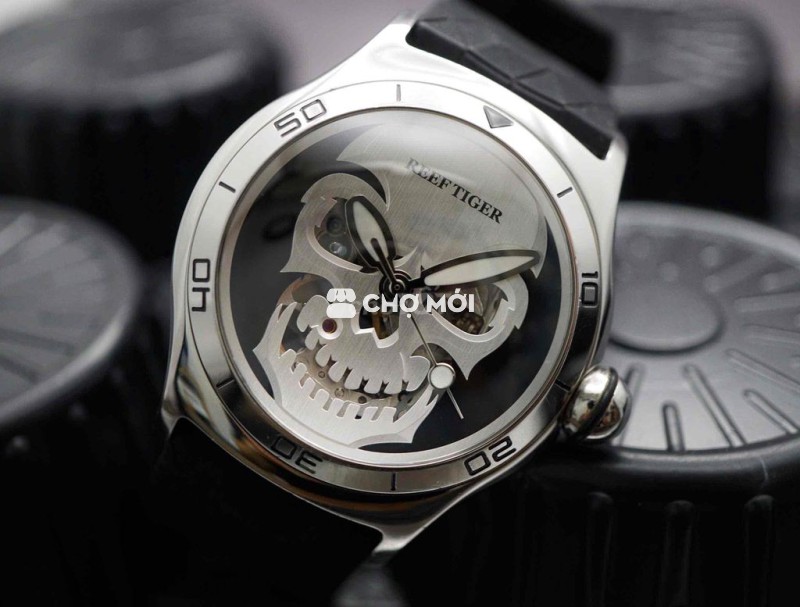 Đồng Hồ Reef Tiger Aurora Air Bubble Skull Auto