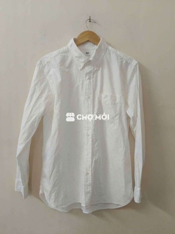 Sơ mi trắng UNI size L XL chất cotton Oxford