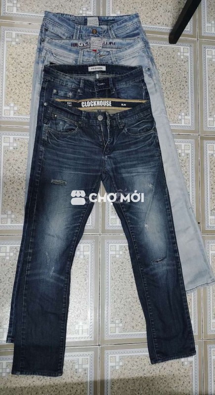 Combo set 4 quần jean nam dài size 55-60kg