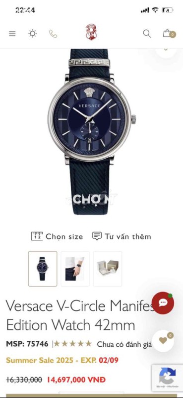 đồng hồ versace chuẩn chính hãng