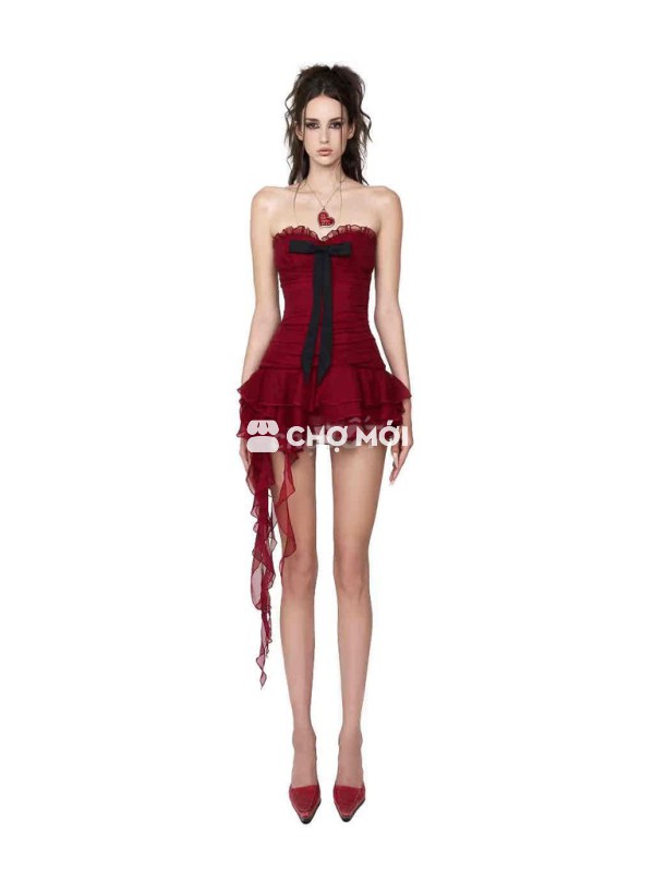 LSOUL đầm body cúp ngực đính nơ