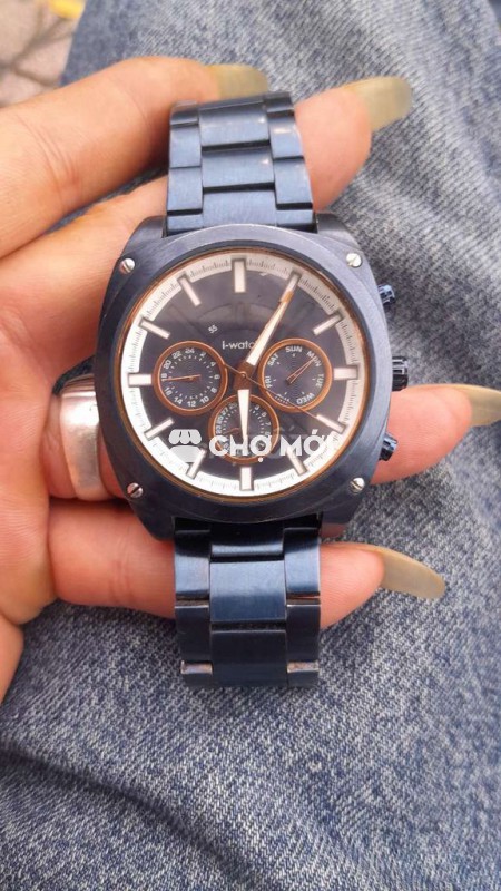 Đồng hồ 6 kim i-watch vỏ inox mạ sapphire máy nhật