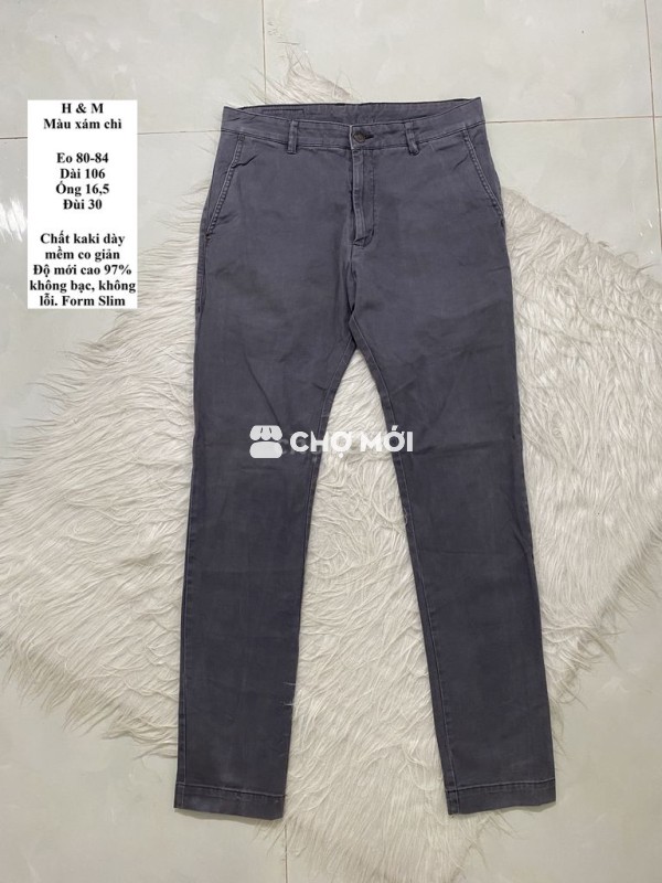 Kaki H&M màu xám, size 30-31